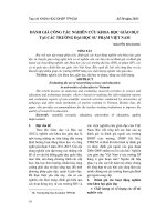Đánh giá công tác nghiên cứu khoa học giáo dục tại các trường đại học sư phạm Việt Nam
