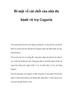 Bí mật về cái chết của nhà du hành vũ trụ Gagarin