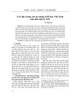 Các đặc trưng của tư tưởng triết học Việt Nam nửa đầu thế kỷ XIX - Lê Thị Lan