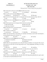 Đề minh họa 2020 số 19 moon vn