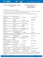 Đề thi thử THPT QG năm 2020 môn Hóa học có đáp án chi tiết Trường THPT Chuyên Hùng Vương Lần 2