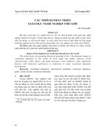 Các thời kì phát triển giáo dục nghề nghiệp thế giới