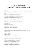 TRẮC NGHIỆM LỊCH SỬ VĂN MINH THẾ GIỚI