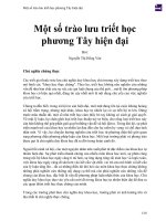 Một số trào lưu triết học phương Tây hiện đại