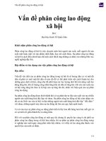 Vấn đề phân công lao động xã hội - ĐH Kinh tế Quốc dân