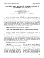 Thiên nhiên trong truyện ngắn của Bình Nguyên Lộc từ góc nhìn phê bình sinh thái