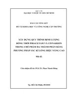 Xây dựng quy trình định lượng đồng thời piracetam và cinnarizin trong chế phẩm đa thành phần bằng phương pháp sắc kí lỏng hiệu năng cao 