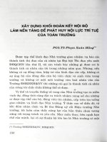 Xây dựng khối đoàn kết nội bộ làm nền tảng để phát huy nội lực trí tuệ của toàn trường