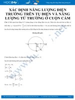 Dạng bài tập Xác định năng lượng điện trường trên tụ điện và năng lượng từ trường ở cuộn cảm