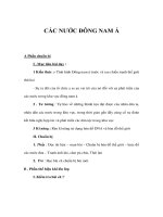 CÁC NƯỚC ĐÔNG NAM Á