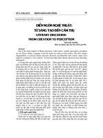 Diễn ngôn nghệ thuật: từ sáng tạo đến cảm thụ