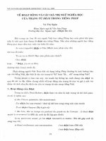 Về hoạt động và các giá trị ngữ nghĩa học của trạng từ Déjà trong tiếng Pháp