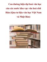 Con đường hiện đại hoá văn học của các nước khu vực văn hoá chữ Hán (Qua