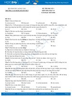 Bộ 6 đề thi HK1 môn Hóa học 12 năm 2019-2020 Trường Cao Đẳng Bách Việt