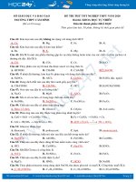 Đề thi thử tốt nghiệp THPT năm 2020 môn Hóa học có đáp án chi tiết Trường THPT Cẩm Bình