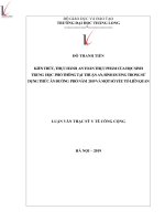 Tóm tắt luận văn Thạc sĩ Y tế công cộng: Trung học phổ thông tại Thuận An, Bình Dương trong sử dụng thức ăn đường phố năm 2019 và một số yếu tố liên quan