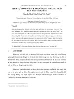 Dịch tự động việt K’ho sử dụng phương pháp dựa vào ví dụ mẫu