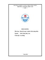 Bài giảng Khuyến ngư và phát triển nông thôn - CĐ Thủy Sản