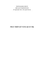Quản trị kinh doanh : Phát triển kỹ năng quản trị part 1