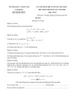 Đề thi học sinh giỏi môn Toán lớp 12 cấp quốc gia năm 2019-2020 - Sở GD&ĐT Cao Bằng