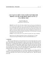 Cấu tạo và chức năng ngôn ngữ phần đề trong câu quan hệ đồng nhất có từ là của tiếng Việt