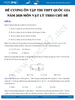 Đề cương ôn tập thi THPT Quốc gia năm 2020 môn Vật lý theo chủ đề có đáp án