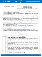Đề thi KSCL đội tuyển HSG môn Lịch Sử 12 năm học 2019-2020 Trường THPT Yên Lạc 2