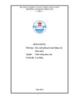 Bài giảng Sản xuất giống và nuôi động vật thân mềm - CĐ Thủy Sản