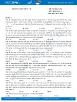 Bộ 2 đề thi HK2 năm 2020 môn Hóa học 12 Trường THPT Sông Trí