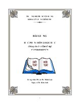 Bài giảng Logic học - ĐH Phạm Văn Đồng