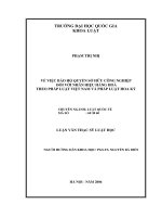 Về việc bảo hộ quyền sở hữu công nghiệp đối với nhãn hiệu hàng hóa theo pháp luật Việt Nam và pháp luật Hoa Kỳ