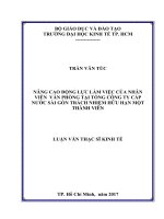 Tài liệu luận văn Nâng Cao Động Lực Làm Việc Của Nhân Viên Văn Phòng