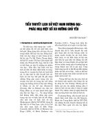 Tiểu thuyết lịch sử Việt Nam đương đại - Phác họa một số xu hướng chủ yếuTiểu thuyết lịch sử Việt Nam đương đại - Phác họa một số xu hướng chủ yếu
