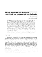 Vận dụng phương pháp giáo dục tích cực trong tổ chức hoạt động nhận thức cho trẻ mẫu giáo