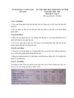 Đề thi học sinh giỏi môn Địa lí lớp 11 cấp tỉnh năm 2020-2021 - Sở GD&ĐT Hà Nam