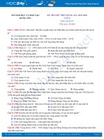 Đề thi thử THPT QG lần 1 môn Lịch Sử năm học 2019-2020 Trường THPT Hưng Yên