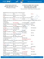 Đề thi thử tốt nghiệp THPT năm 2020 môn Hóa học có đáp án Trường THPT Trần Văn Lan