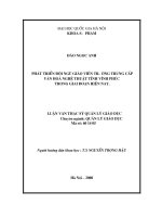 Đào, Ngọc Anh. (Phát triển đội ngũ giáo viên trường trung cấp văn hóa nghệ thuật tỉnh Vĩnh Phúc trong giai đonạ hiện nay