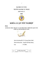 Đánh giá thực trạng và giải pháp phát triển du lịch tâm linh tại thành phố đà nẵng 