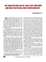 Xây dựng đội ngũ cán bộ, công chức, viên chức làm công tác thi đua, khen thưởng hiện nay