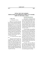 Tiếng việt gốc Khmer trong ngôn ngữ bình dân ở miền tây nam bộ nhìn từ góc độ ca daotiếng việt gốc khmer trong ngôn ngữ bình dân ở miền Tây Nam Bộ - Nhìn từ góc độ ca dao