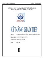 Bài kiểm tra cuối khóa môn Kỹ năng thuyết trình - Mã 09