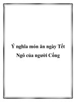 Ý nghĩa món ăn ngày Tết Ngô của người Cống