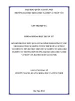 Đổi mới phương thức quản lí tài chính theo hướng tự chủ nhằm khắc phục sự không tương thích giữa cấp phát tài chính và tiến độ thực hiện đề tài nghiên cứu khoa học ( Nghiên cứu trường hợp Trường Đại học khoa học xã hội và Nhân văn, ĐHQGHN)