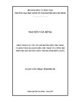 Tài liệu luận văn Phân Tích Các Yếu Tố Ảnh Hưởng Đến Thu Nhập