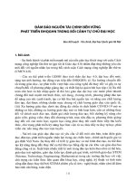 Đảm bảo nguồn tài chính bền vững phát triển ĐHQGHN trong bối cảnh tự chủ đại học