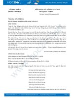 Đề thi HK 1 môn Ngữ văn lớp 10 năm 2017 Trường THPT Lê Lợi