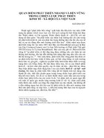 Quan điểm phát triển nhanh và bền vững trong chiến lược phát triển kinh tế - xã hội của Việt Nam