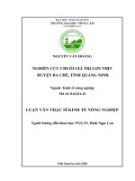 Nghiên Cứu Chuỗi Giá Trị Lợn Thịt Huyện