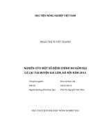 Nghiên cứu một số bệnh chính do nấm hại lá lạc tại huyện gia lâm, hà nội năm 2015 